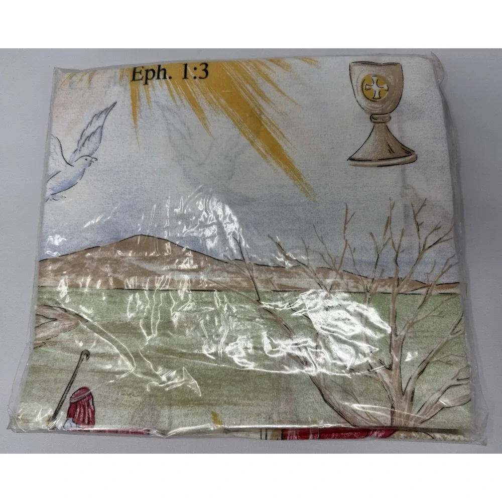 Vintage Eternal Blessing NWT 20x30‎ Pillowcases Religious Christian